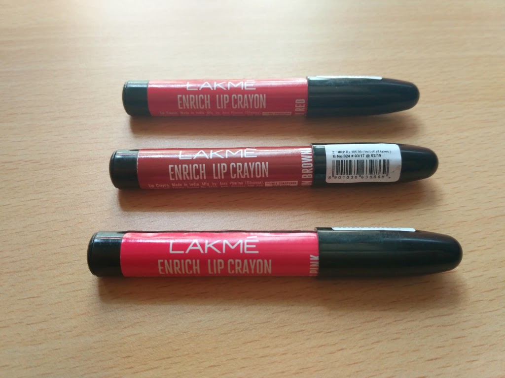lakme enrich lip crayons review swatches