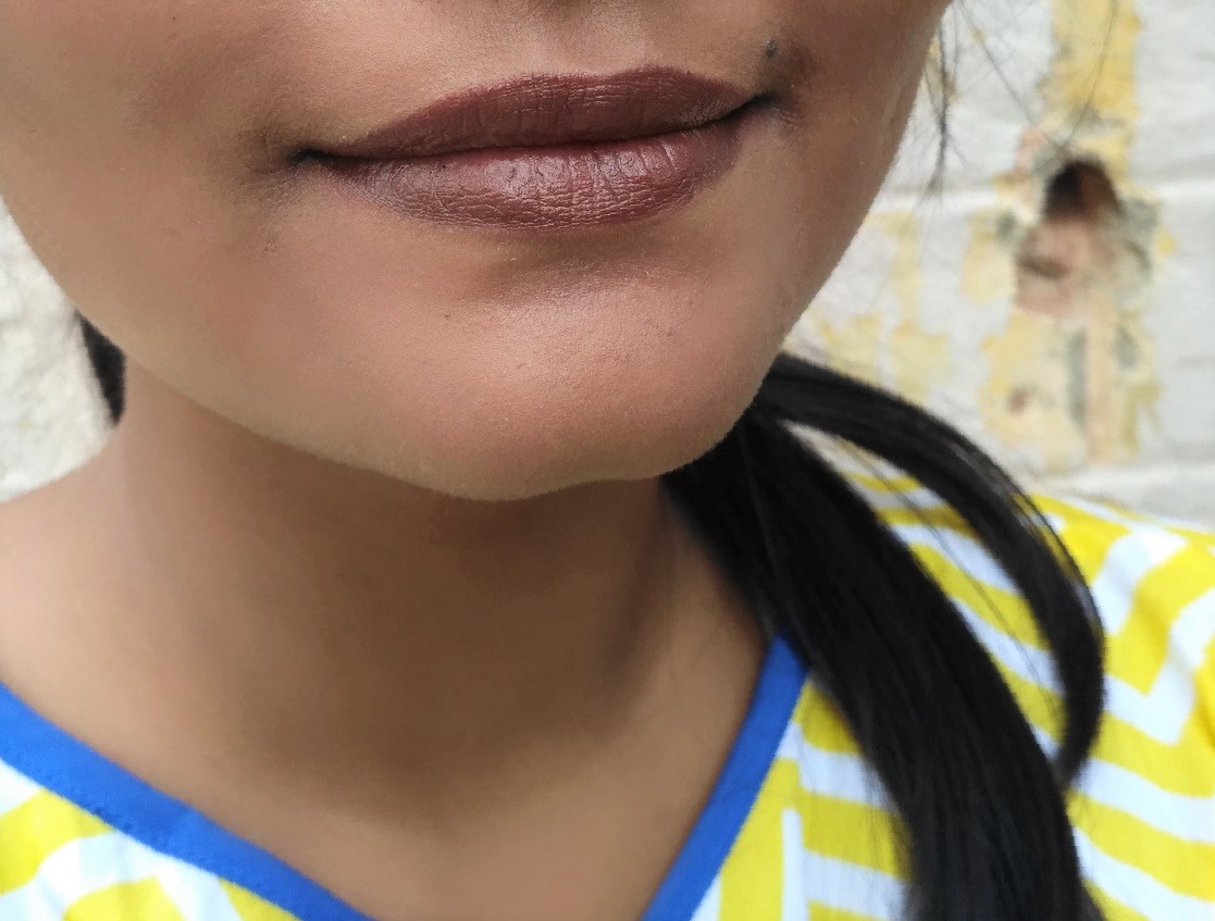 Elle 18 Color Pops Matte Lipstick Belgian Brown Review Swatches