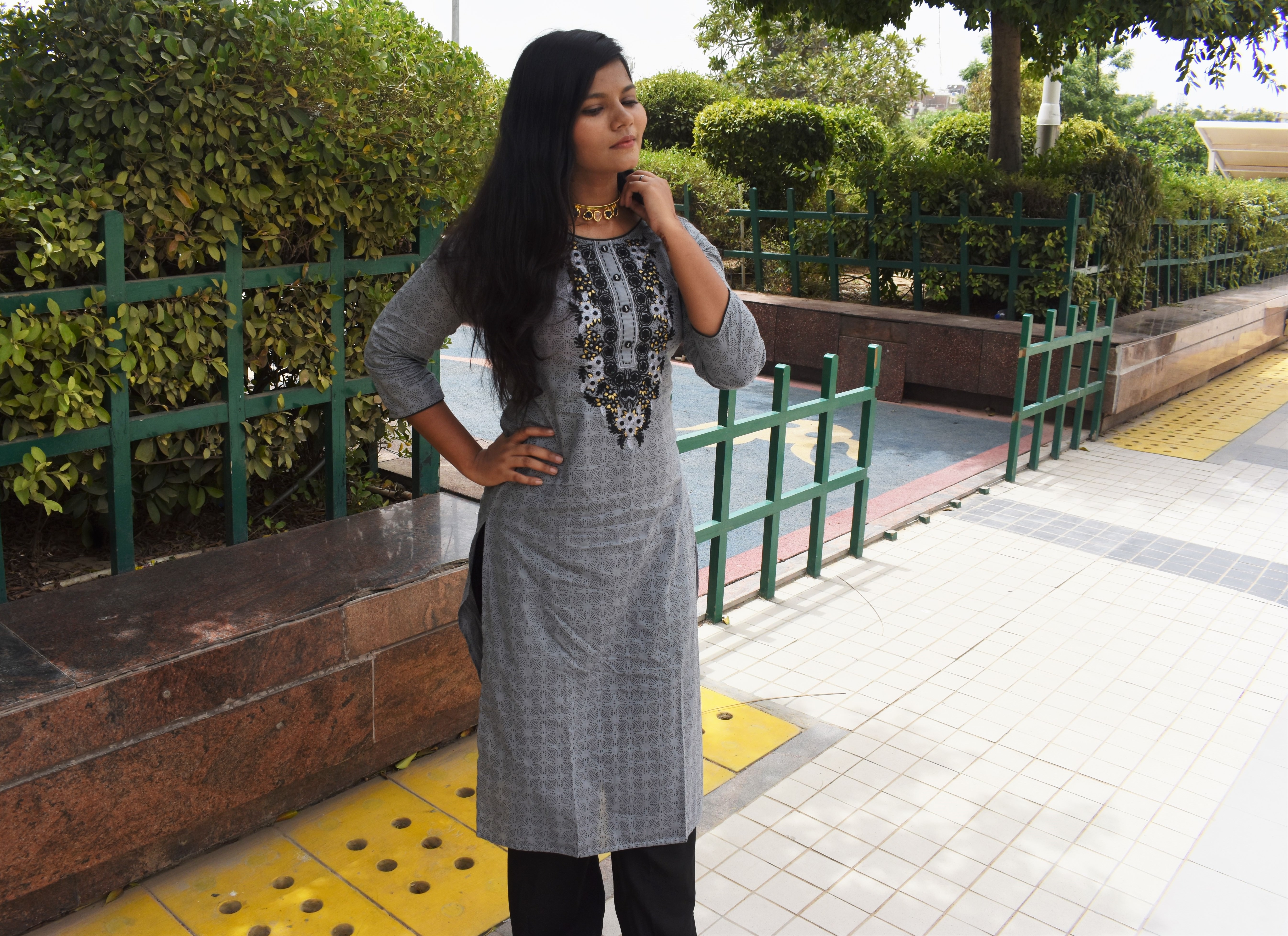 Outfit of The Day - Grey All The Way! Celebrating Eid 2018