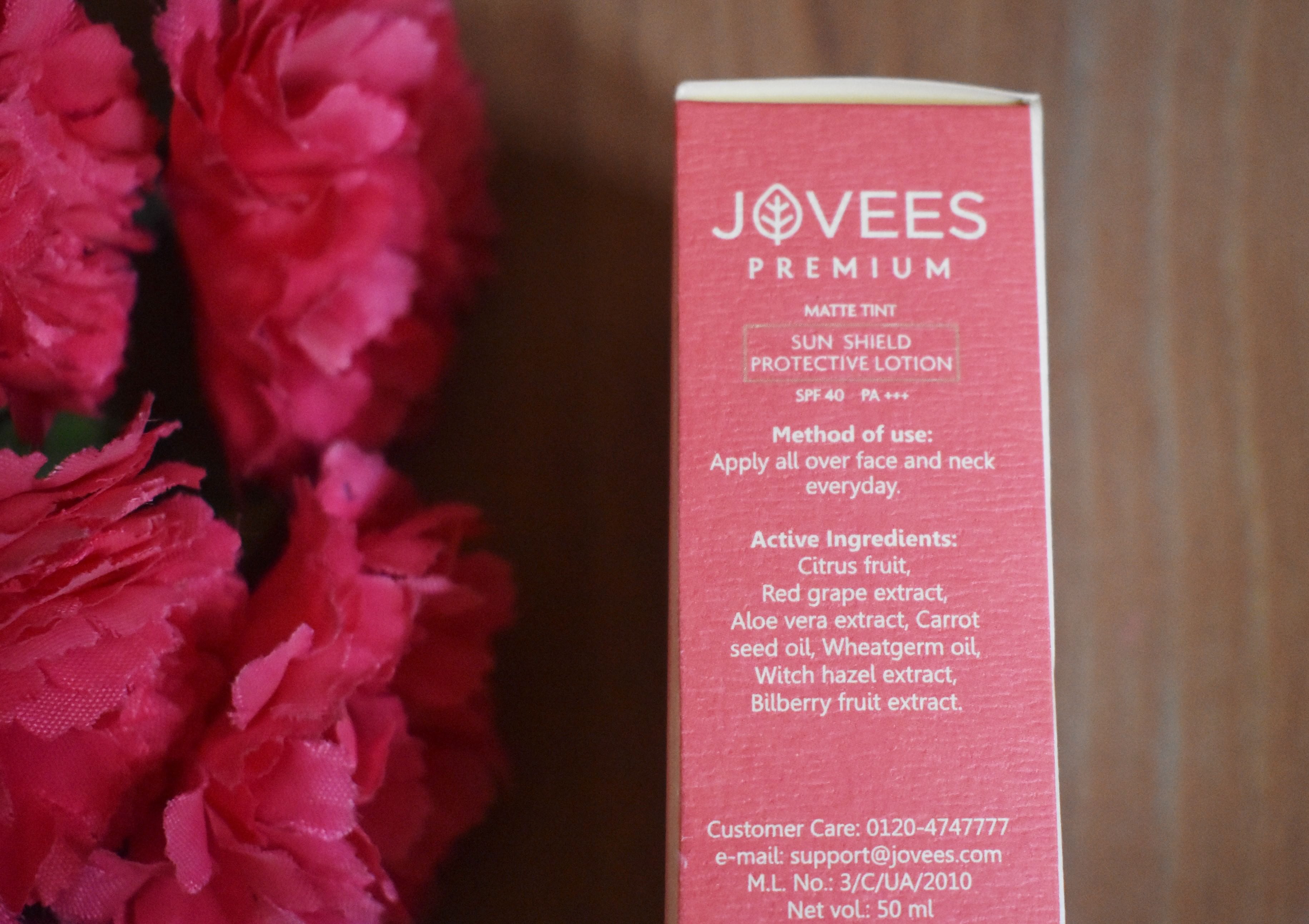 Jovees Premium Sun Shield Protective Lotion SPF 40 Review