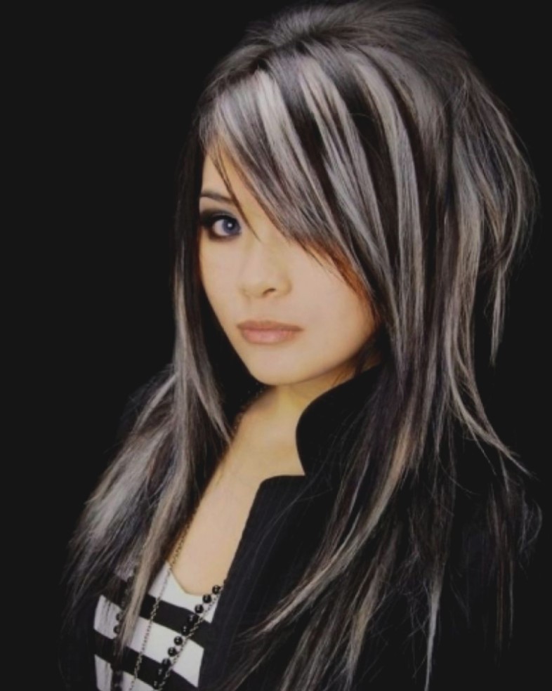 Black go hair highlights with what Brownish Grey