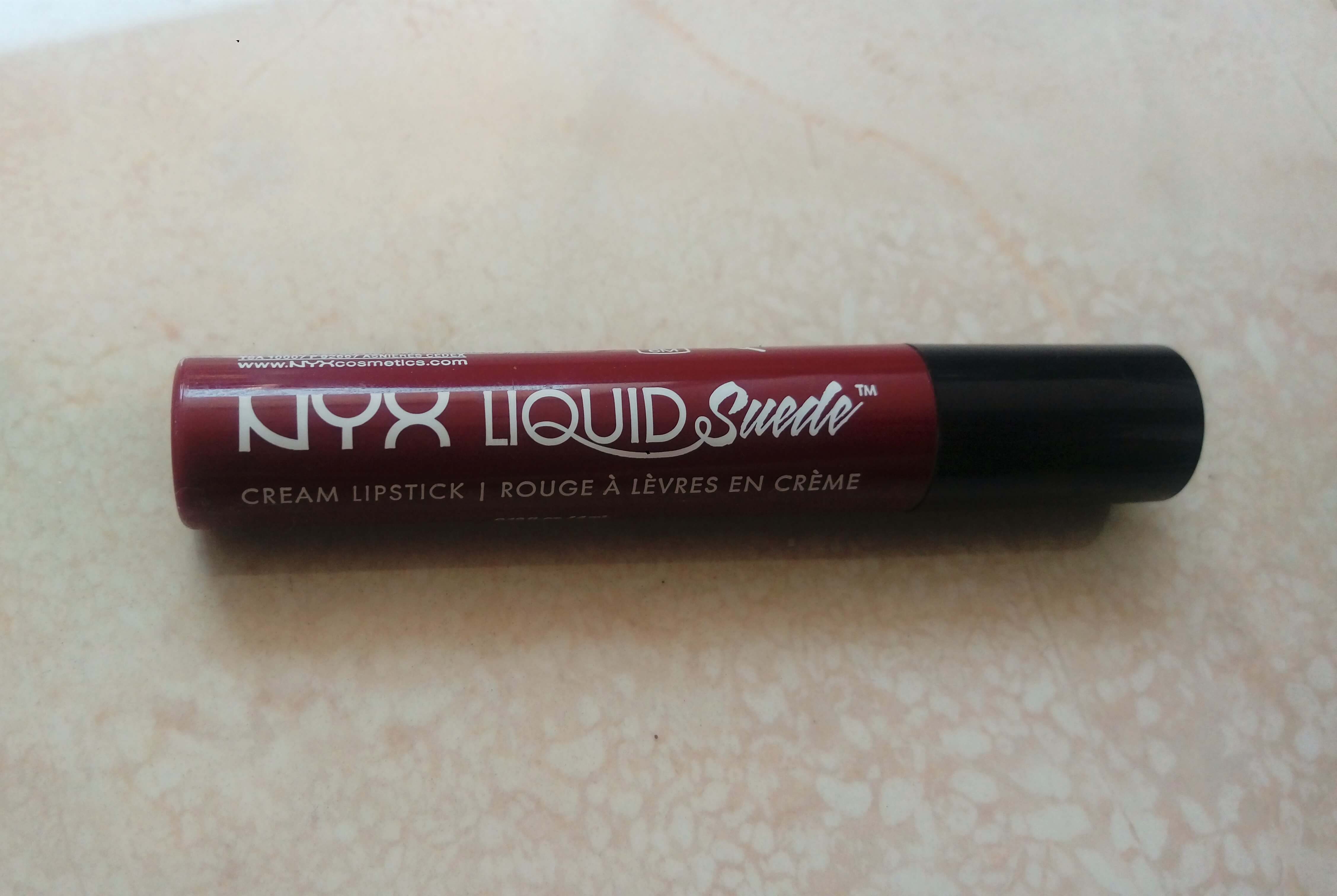 NYX Liquid Suede Cream Lipstick Cherry Skies 1