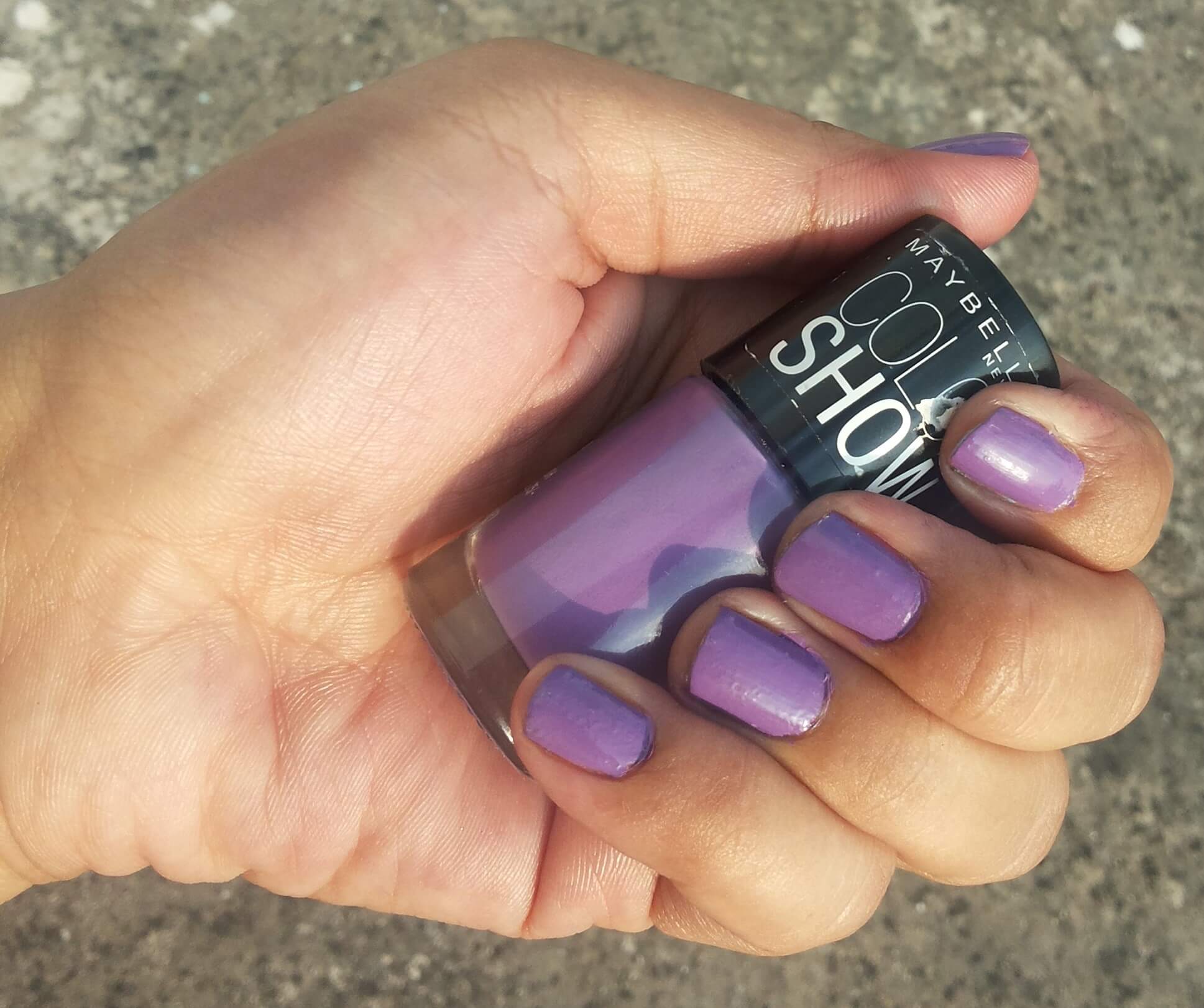 maybelline color show nail polish lavender lies 1