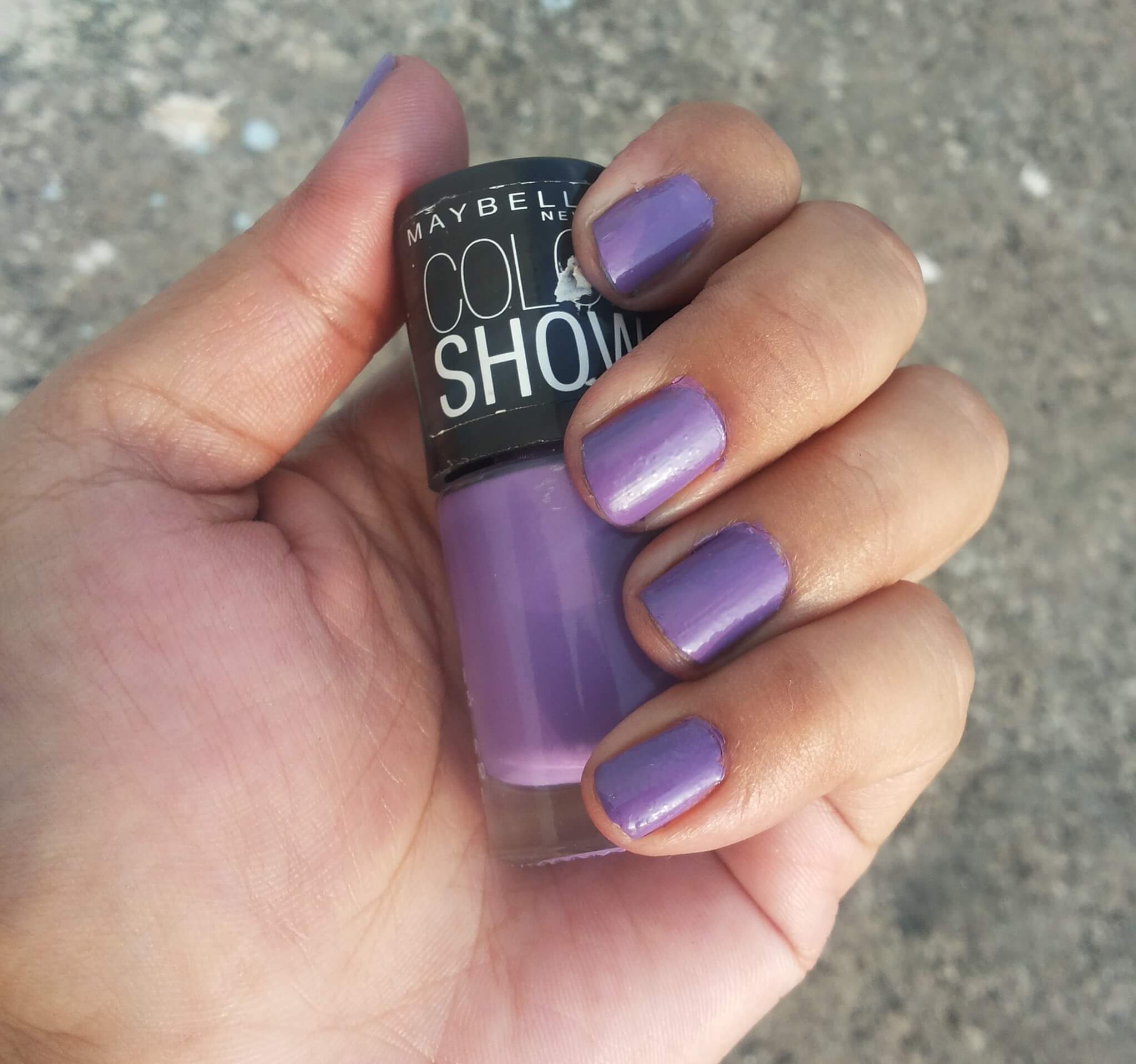 maybelline color show nail polish lavender lies Review 1