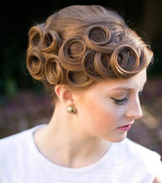 The Pin Curl Updo