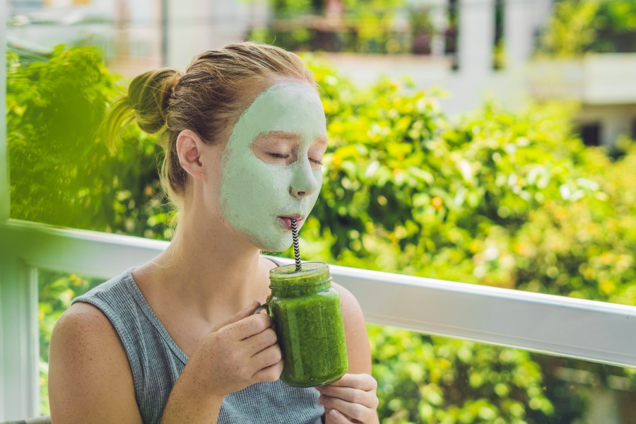 green clay mask for acne