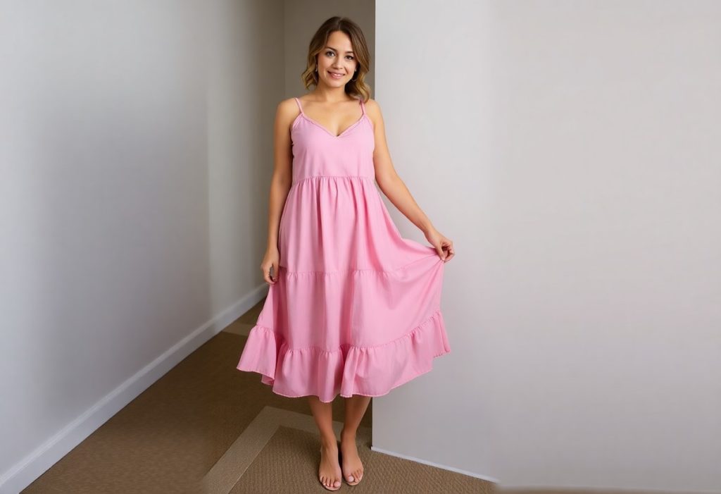 pink slipdress