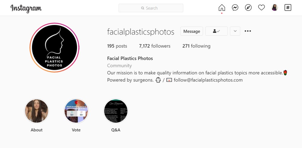 FacialPlasticsPhotos on Instagram