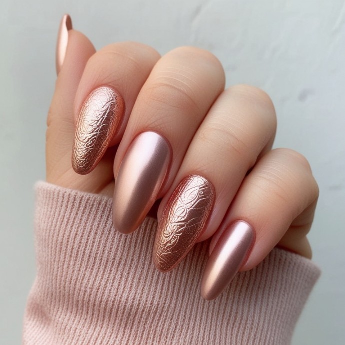 Dreamy Rose Gold Nails