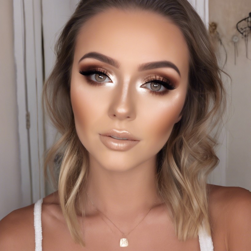 Golden Goddess makeup look