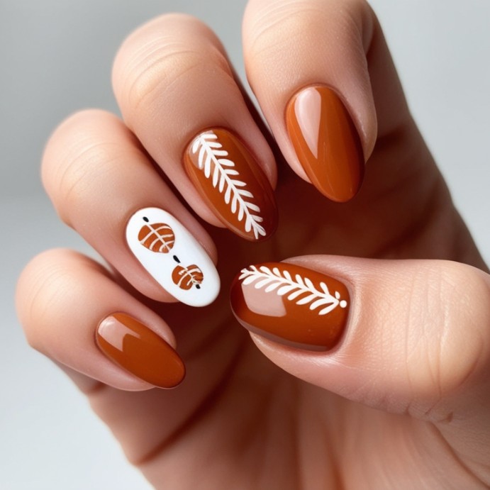 Warm Earthy Tones nails