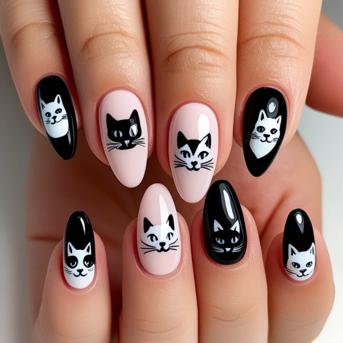 kitty-inspired Nails