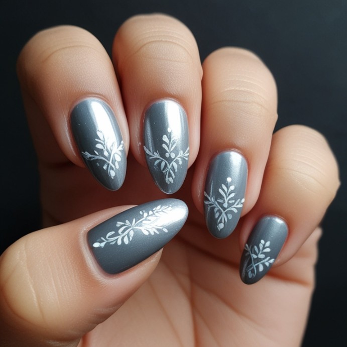 silvery floral tones