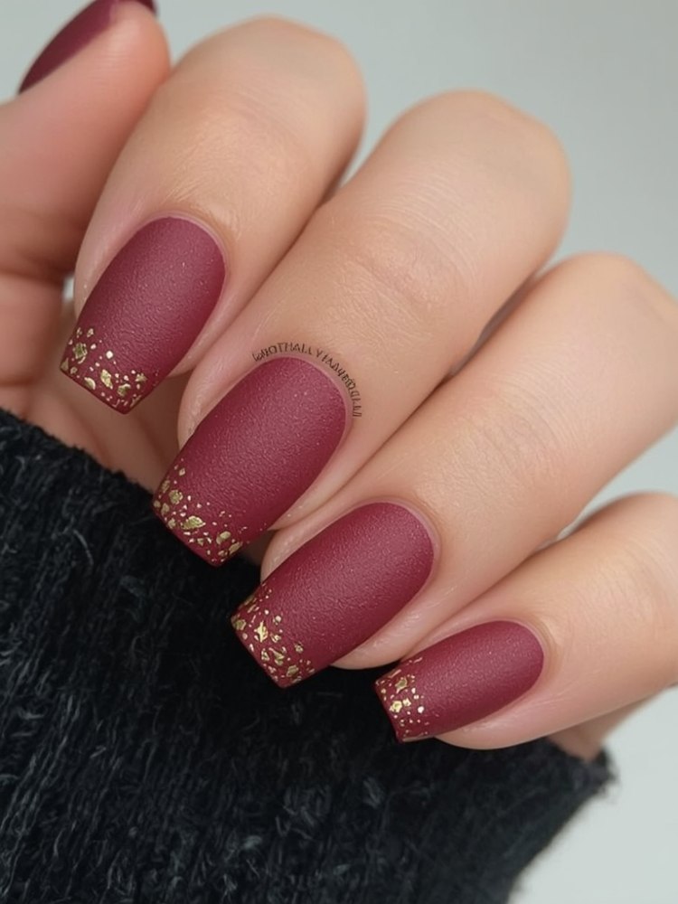 Rich Burgundy Nails