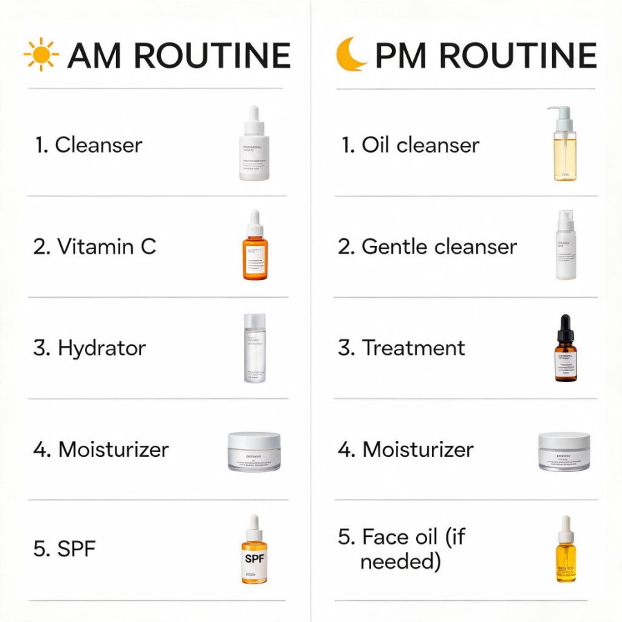 AM PM Skincare Layering Routine
